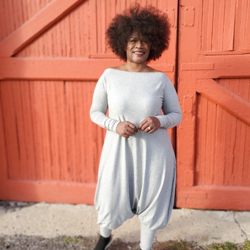 Elegant Grey Women's Jumpsuit